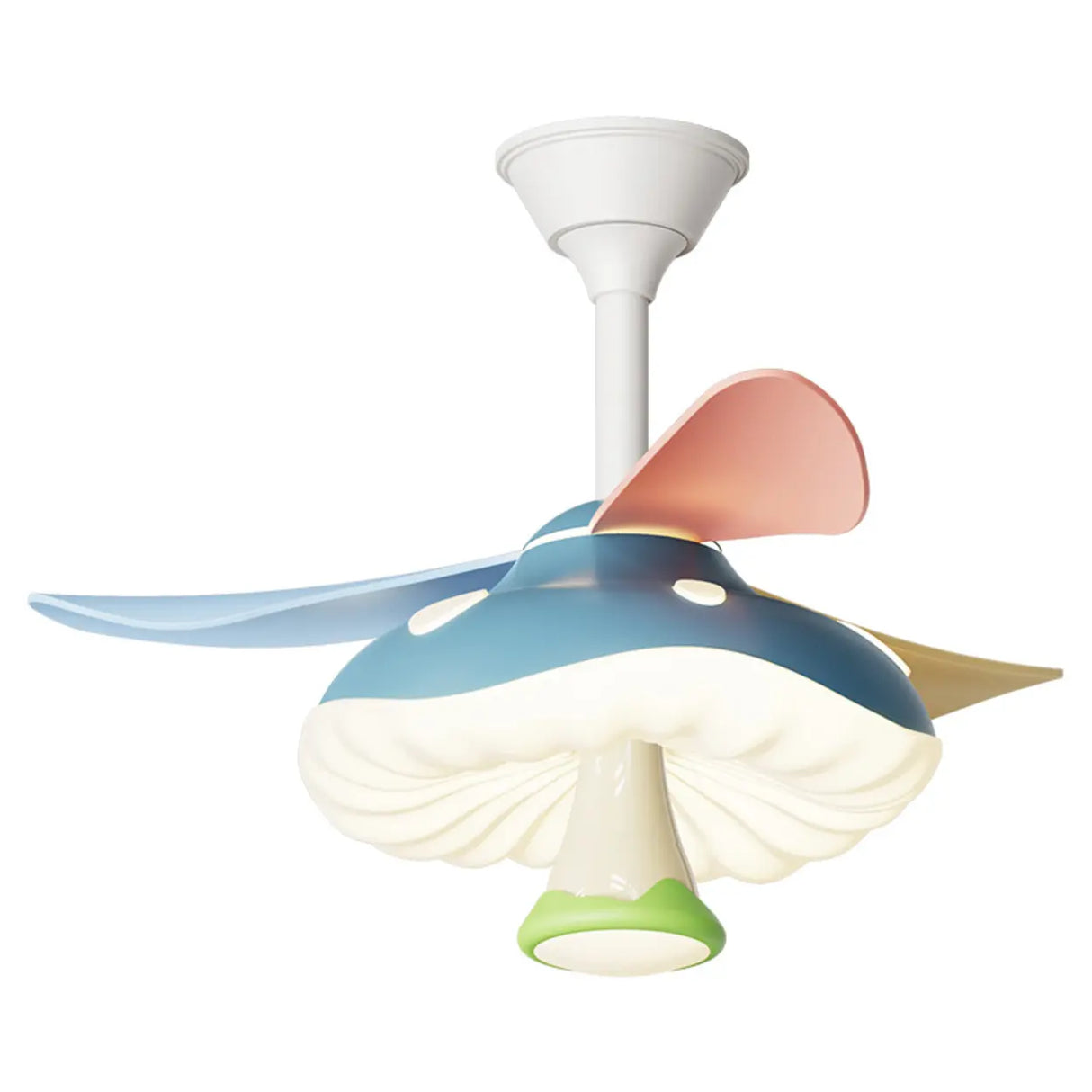 Mushroom Kids Ceiling Fan with Eye-Care Light Image - 3