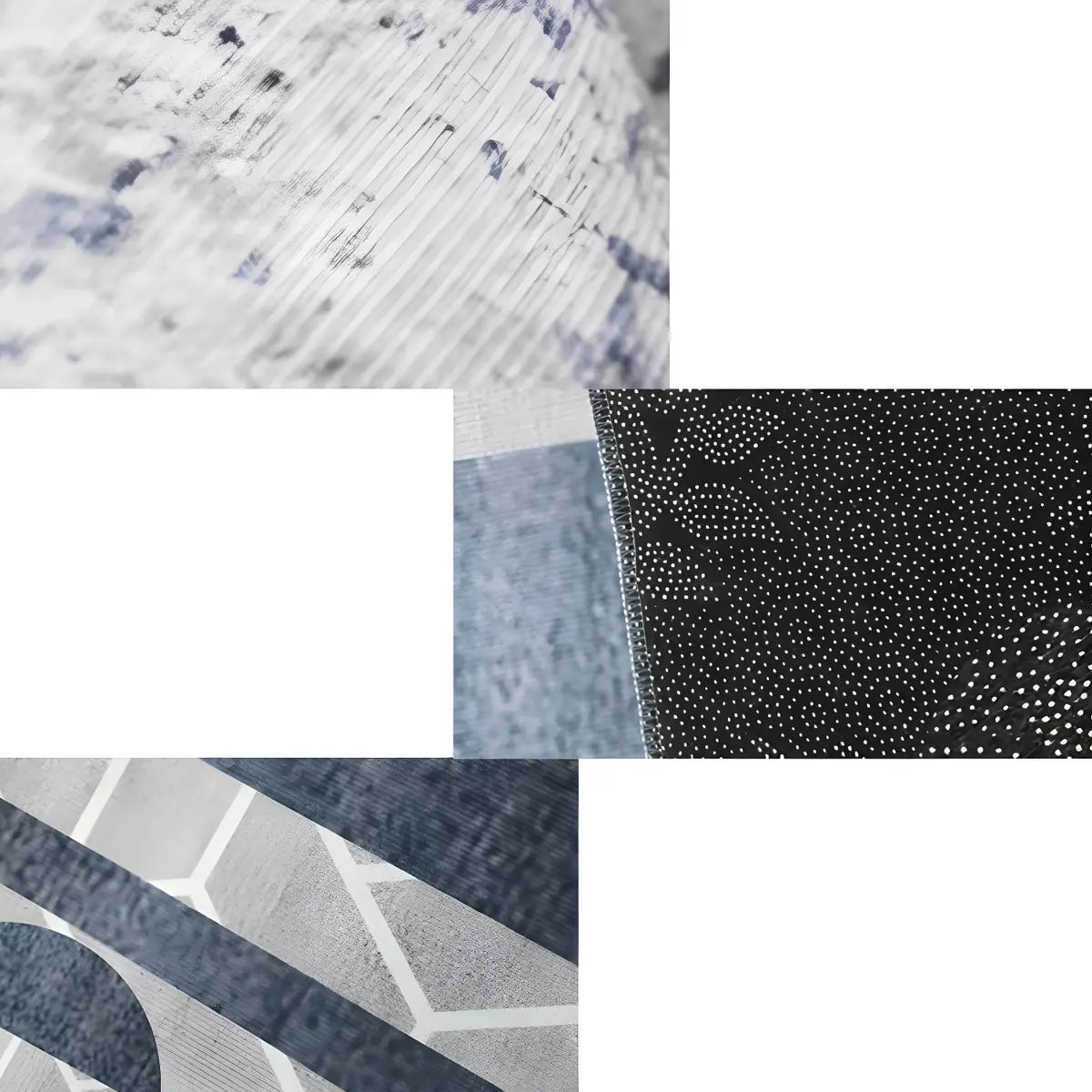 Mutlicolor Modish Geometric Polyester Anti-Slip Area Rug Image - 10