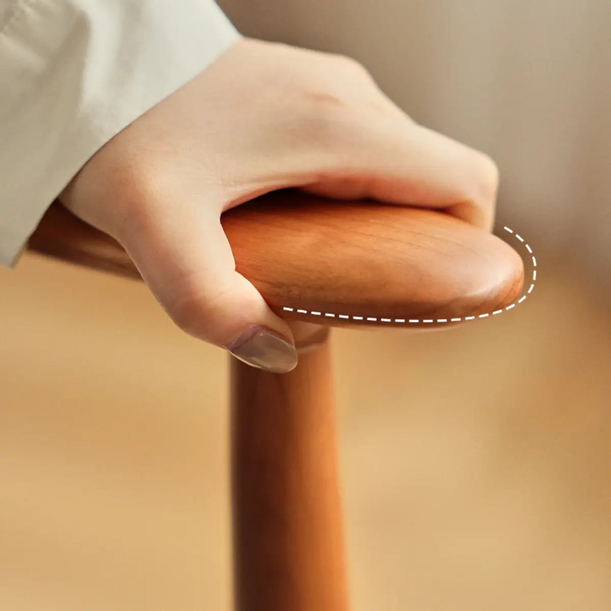 Natural Arm Chair Braided Rope Seat Wood Dining Chair Image - 15