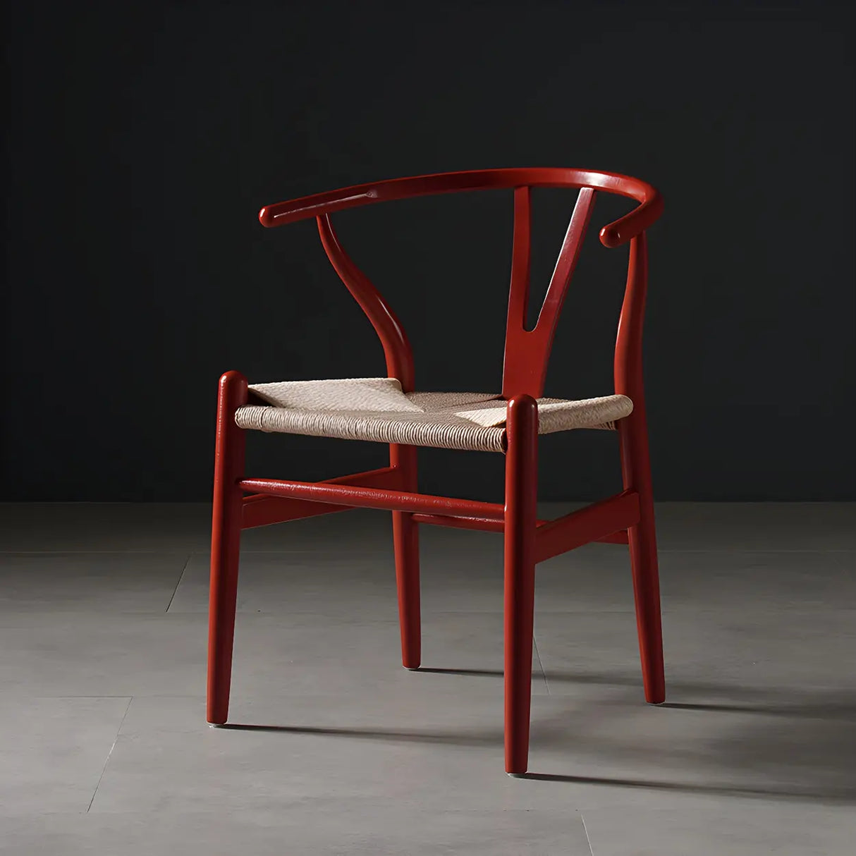 Natural Beech Wood Wishbone Back Dining Arm Chair Image - 16