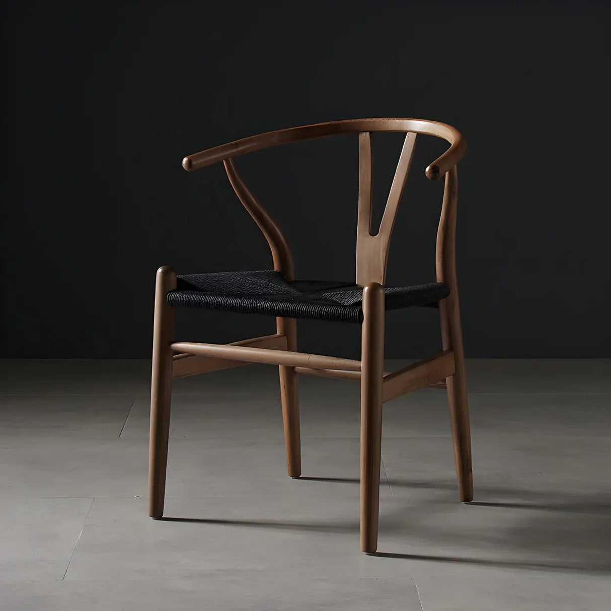 Natural Beech Wood Wishbone Back Dining Arm Chair Image - 22