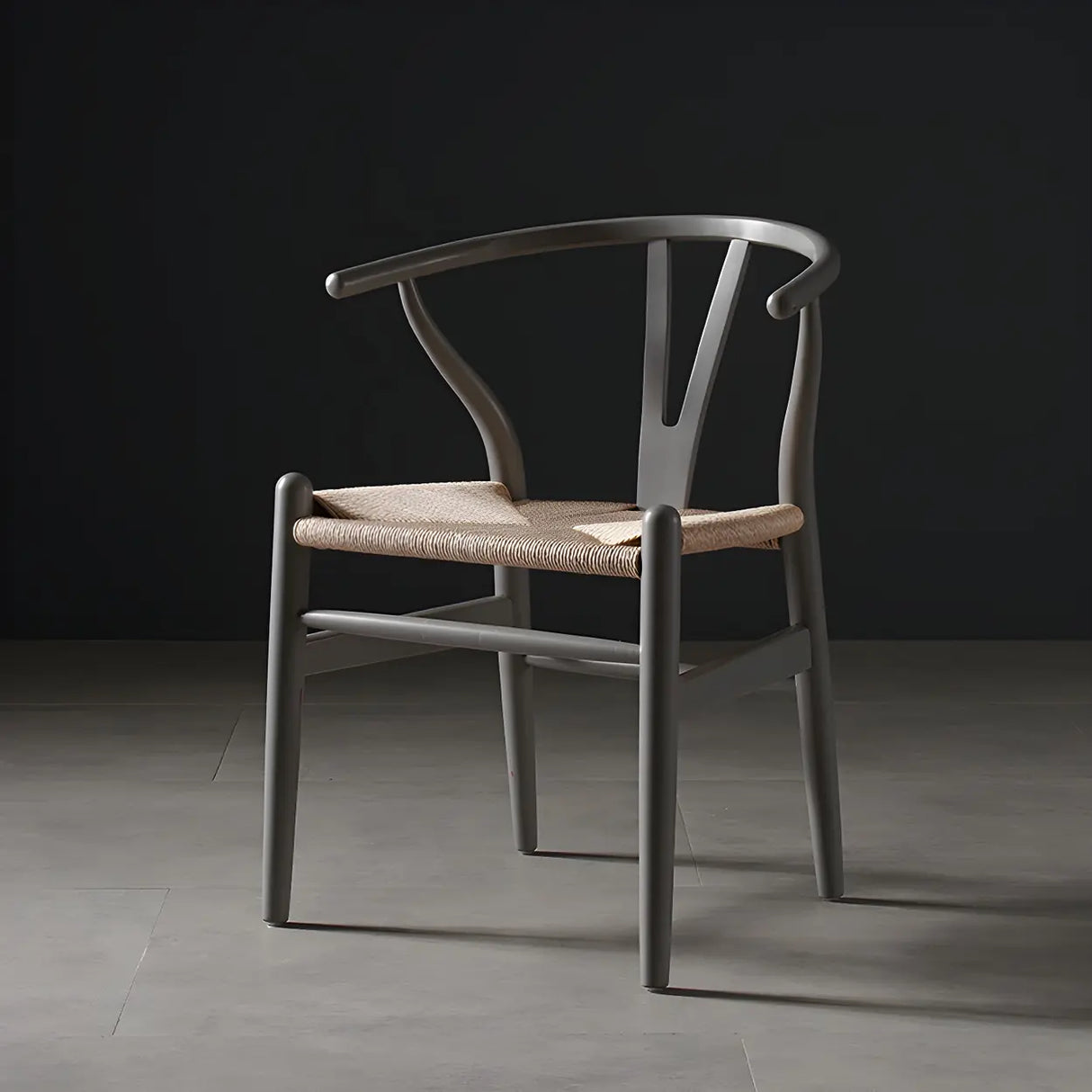 Natural Beech Wood Wishbone Back Dining Arm Chair Image - 30