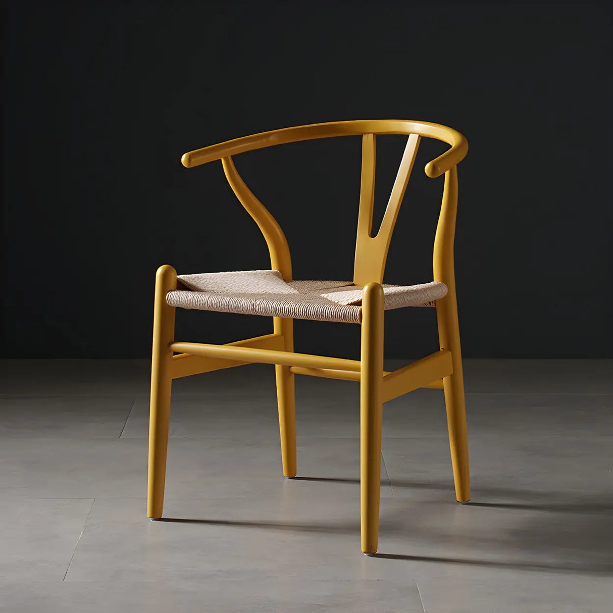 Natural Beech Wood Wishbone Back Dining Arm Chair Image - 32