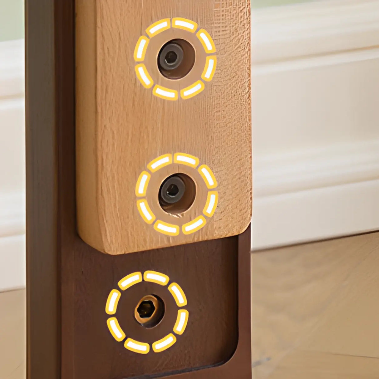 Natural Finish Adjustable Height Wood Kids Writing Desk Image - 5