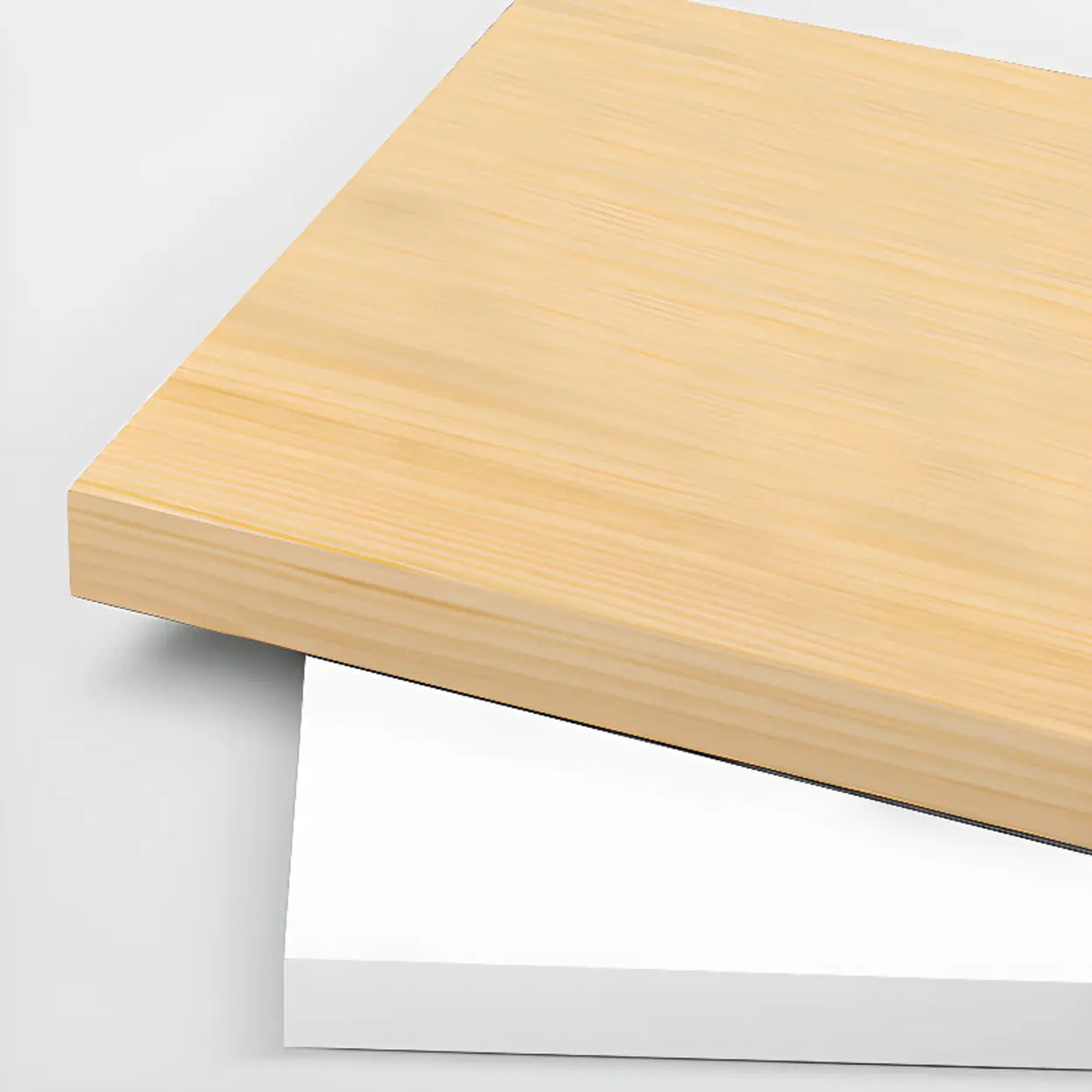 Natural Finish Adjustable Rectangle Wood Computer Desk Image - 9