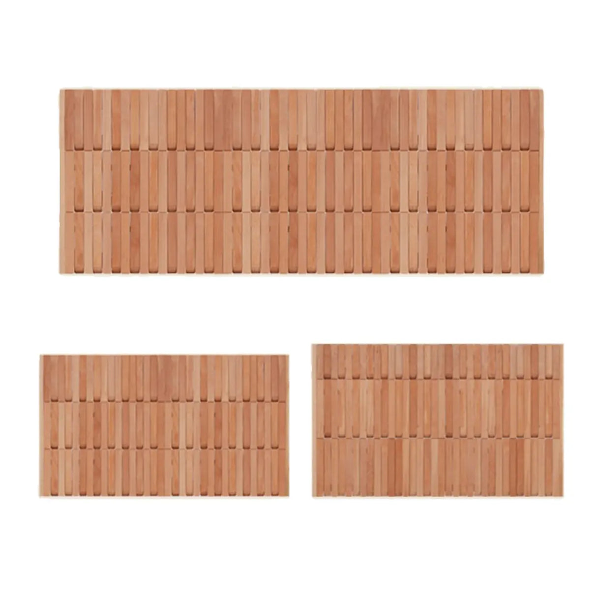 Natural Finish Hooks Wooden Floating Mount Hall Tree Image - 11