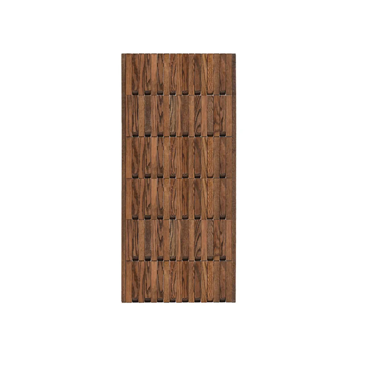 Natural Finish Hooks Wooden Floating Mount Hall Tree Image - 24