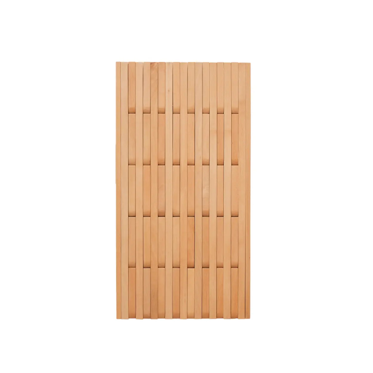 Natural Finish Hooks Wooden Floating Mount Hall Tree Image - 2