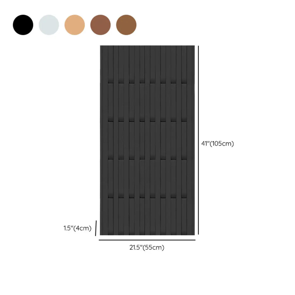 Natural Finish Hooks Wooden Floating Mount Hall Tree