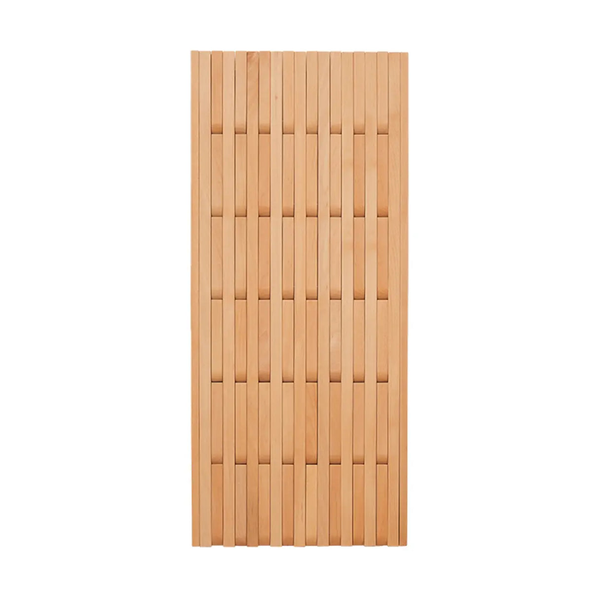 Natural Finish Hooks Wooden Floating Mount Hall Tree Image - 3