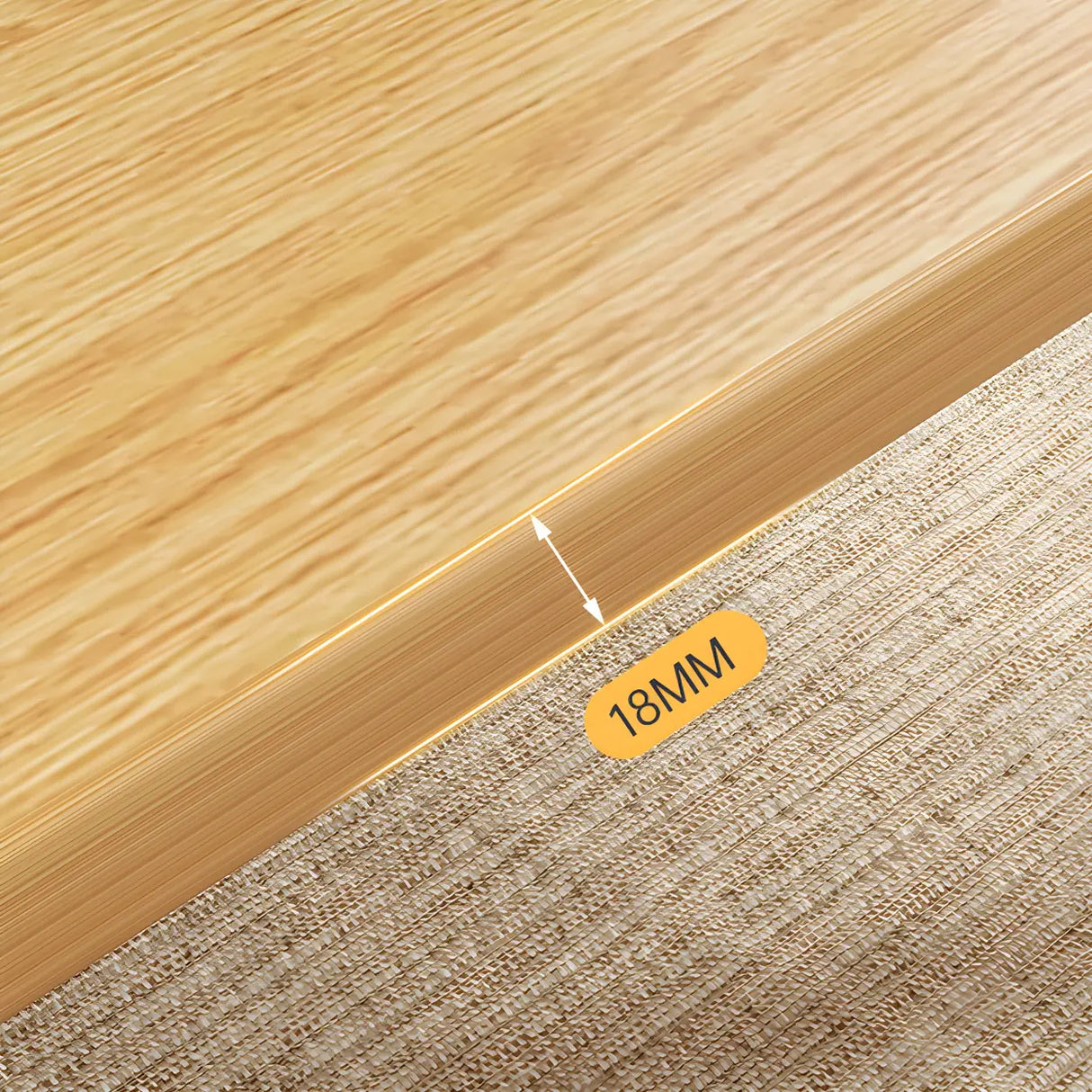 Natural Finish Manufactured Wood Storage Coffee Table Image - 9