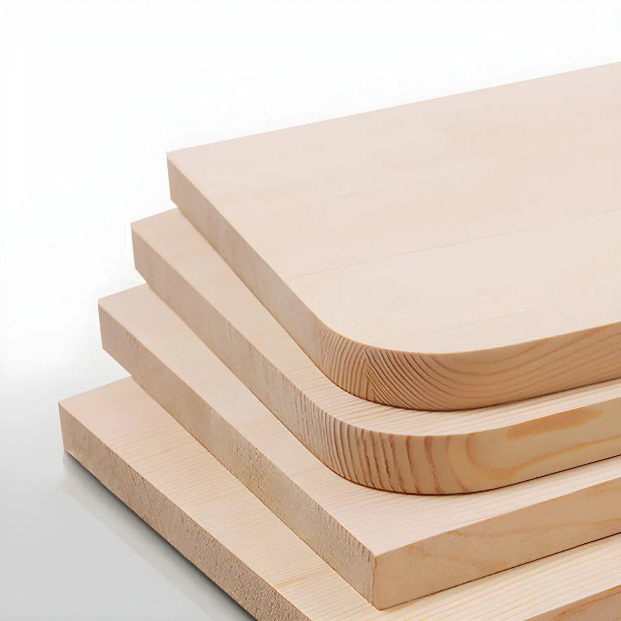 Natural Finish Pine Wood Rectangular Coffee Table Image - 4