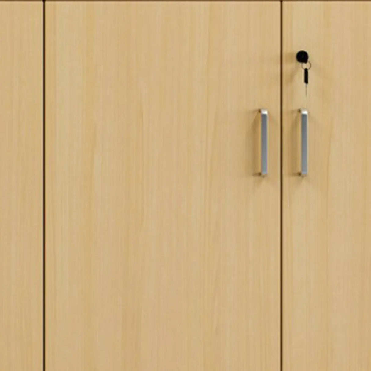 Natural Finish Rectangle Wood Drawer Lockable Filing Image - 8