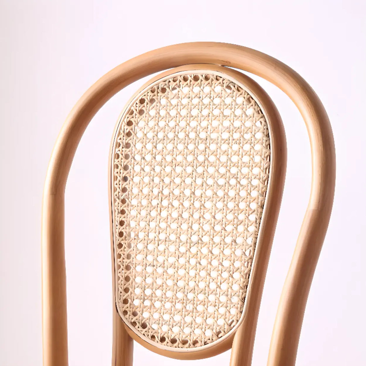 Natural Finish Windsor Back Wood Woven Dining Chair Image - 10