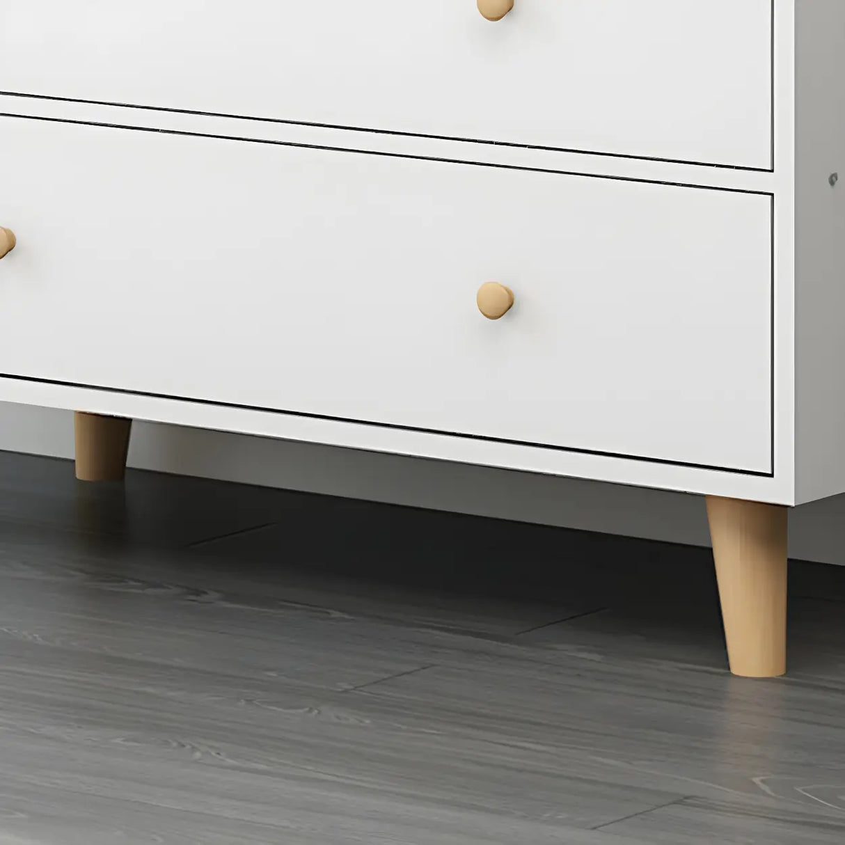 Natural Finish Wood Dresser for Nine Drawers Image - 15