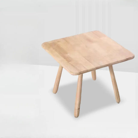 Natural Finish Wood Kidney Shape Fixed Height Kids Table Image - 2