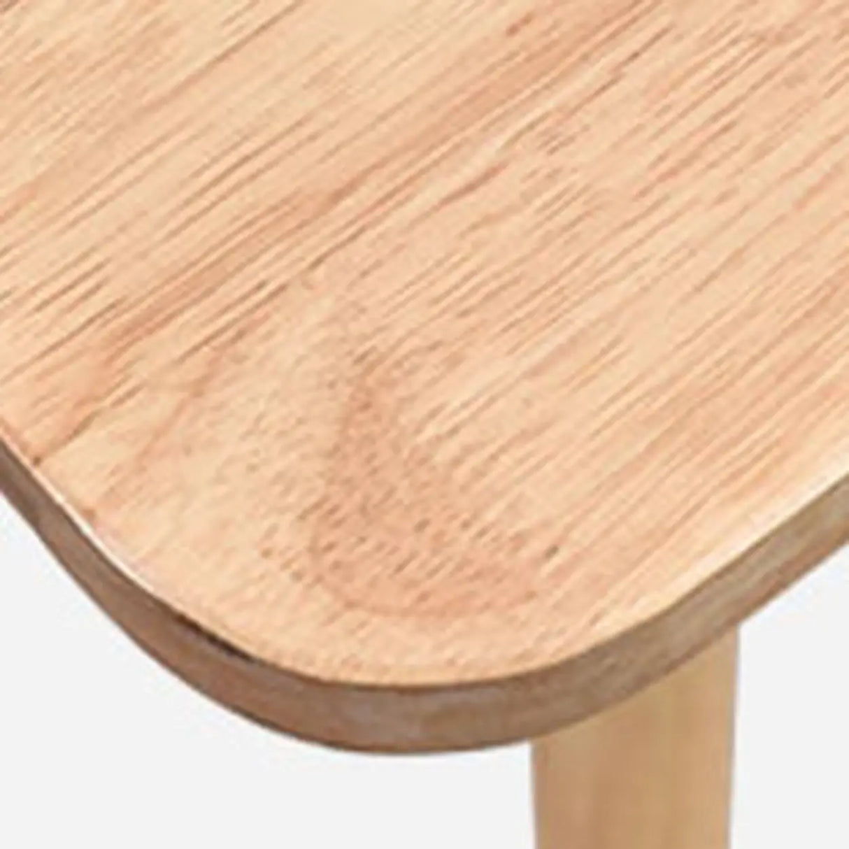 Natural Finish Wood Kidney Shape Fixed Height Kids Table Image - 4