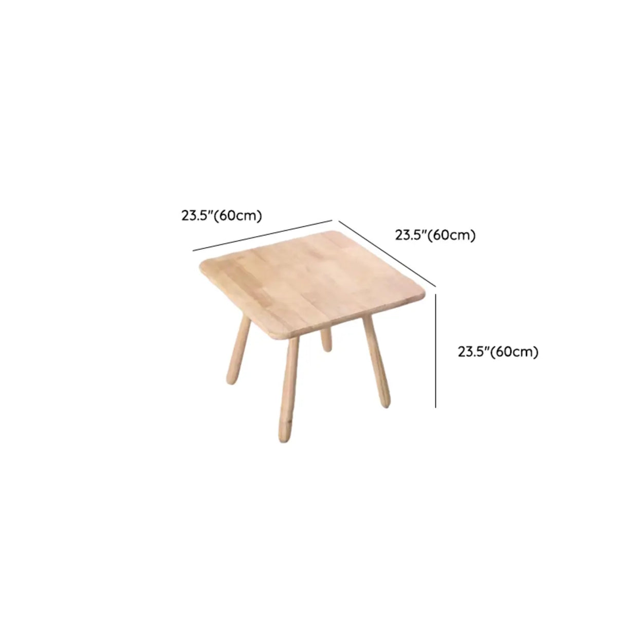 Natural Finish Wood Kidney Shape Fixed Height Kids Table