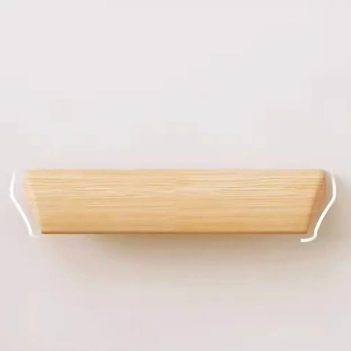 Natural Finish Wood Rectangle Two Drawers TV Stand Image - 11