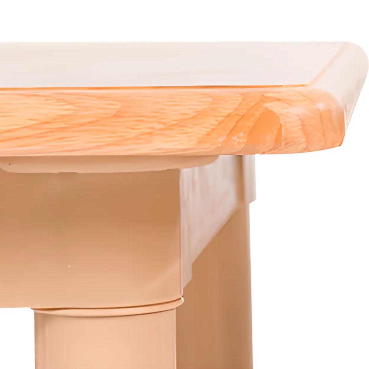 Natural Finish Wood Rectangular Double Kids Desk Image - 6