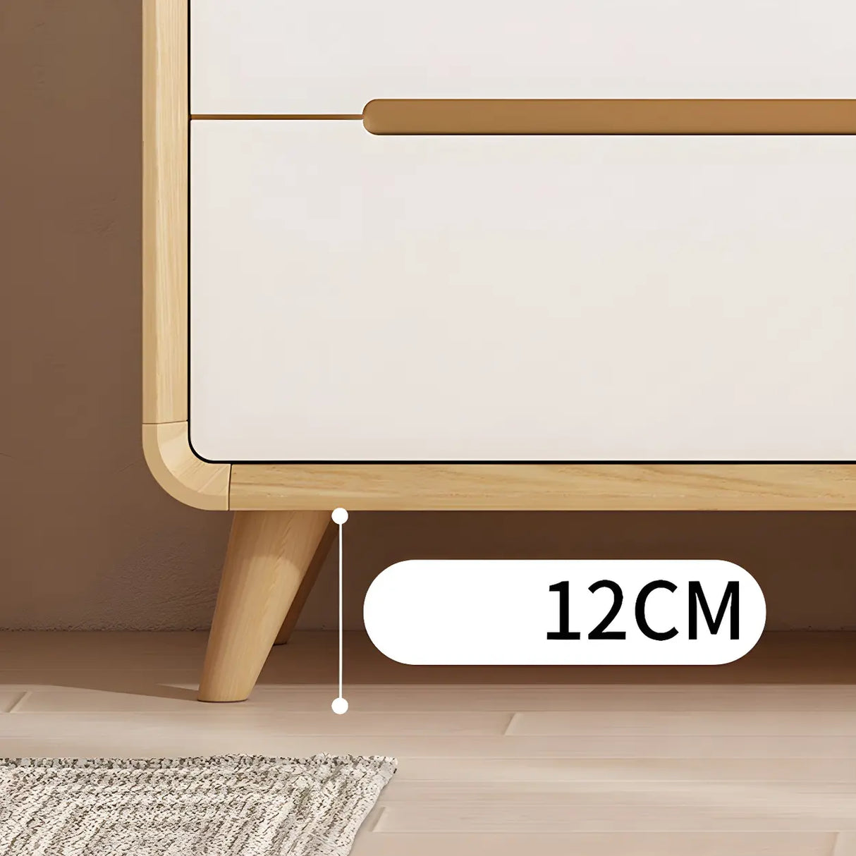 Natural Finish Wood Soft-Close Drawers Dresser Chest Image - 18