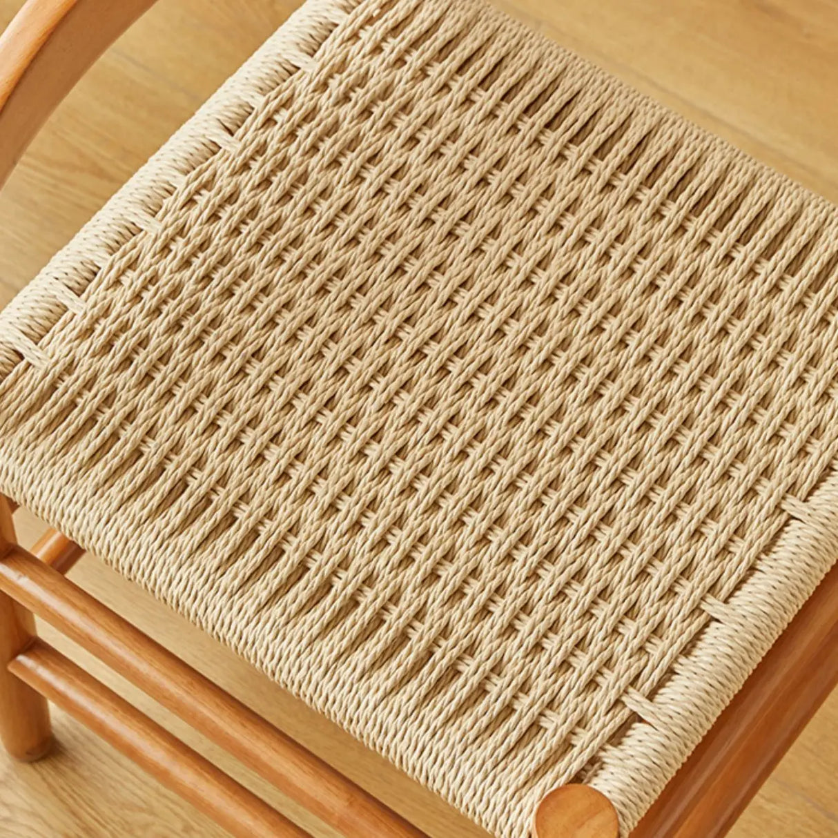 Natural Ladderback Woven Seat Wood Dining Chair Black Image - 13