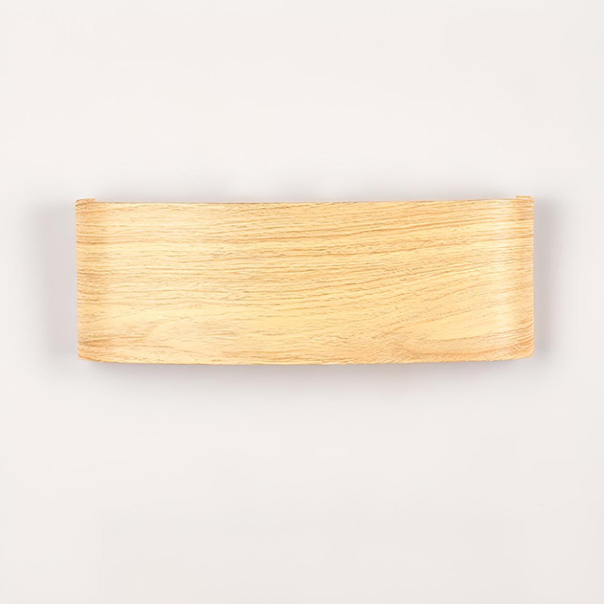 Natural Outdoor Wood Rectangular Up Down Wall Sconce Image - 9