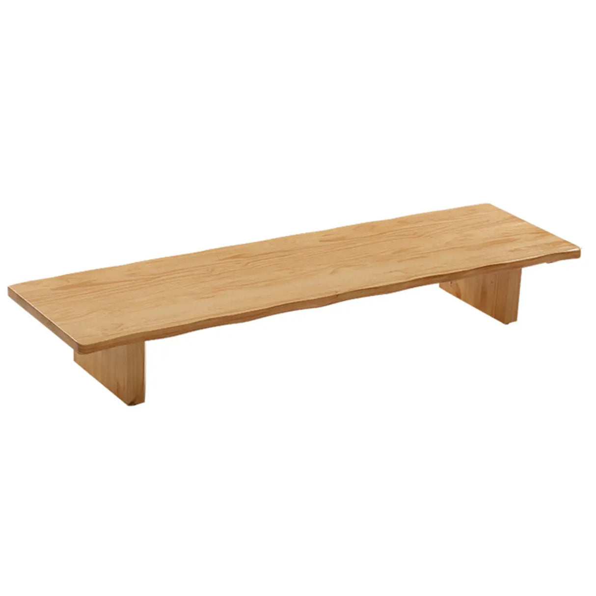 Natural Pine Rectangle Double Pedestal Single Table Image - 5
