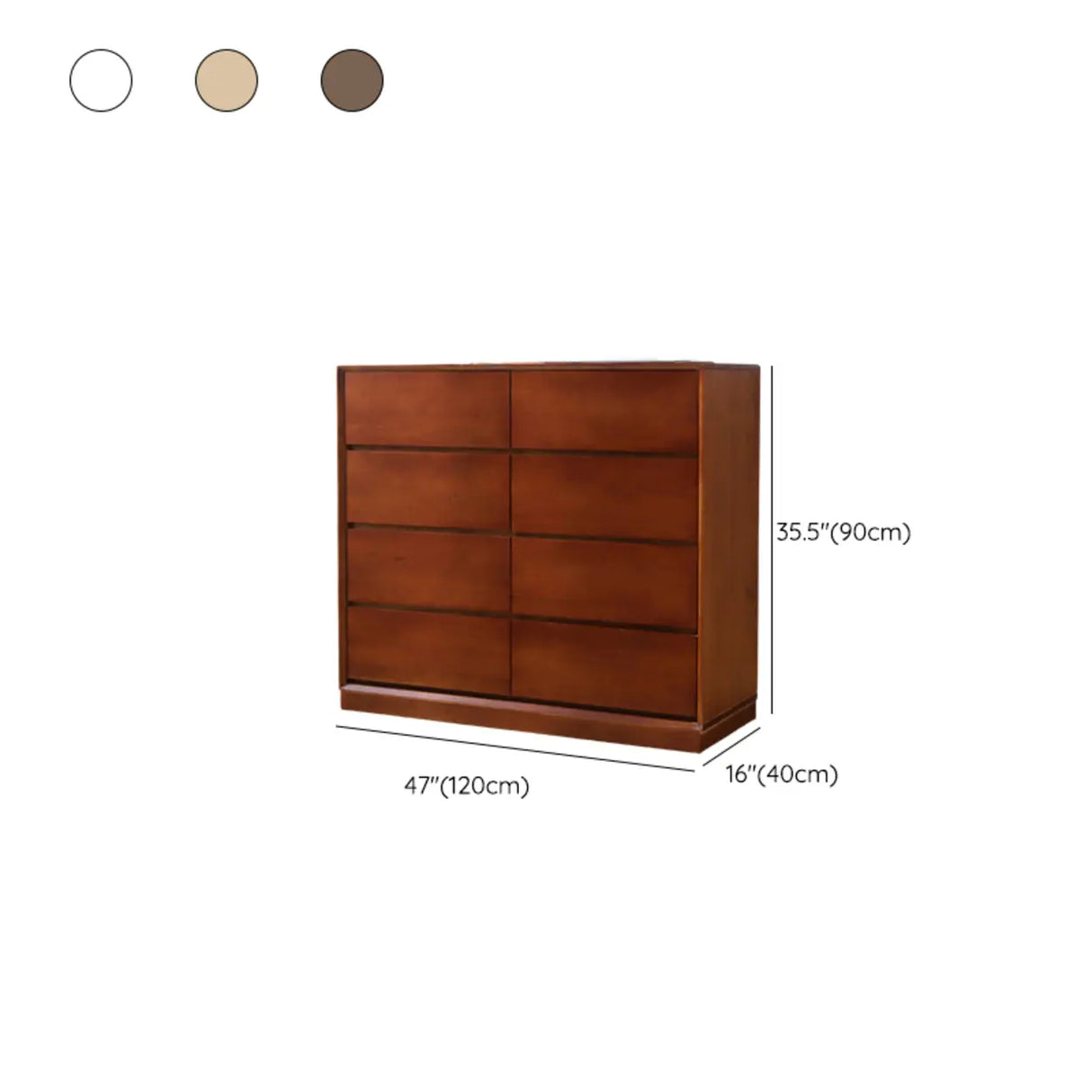 Natural Pine Wood Multi-Drawer Dresser for Bedroom Image - 24