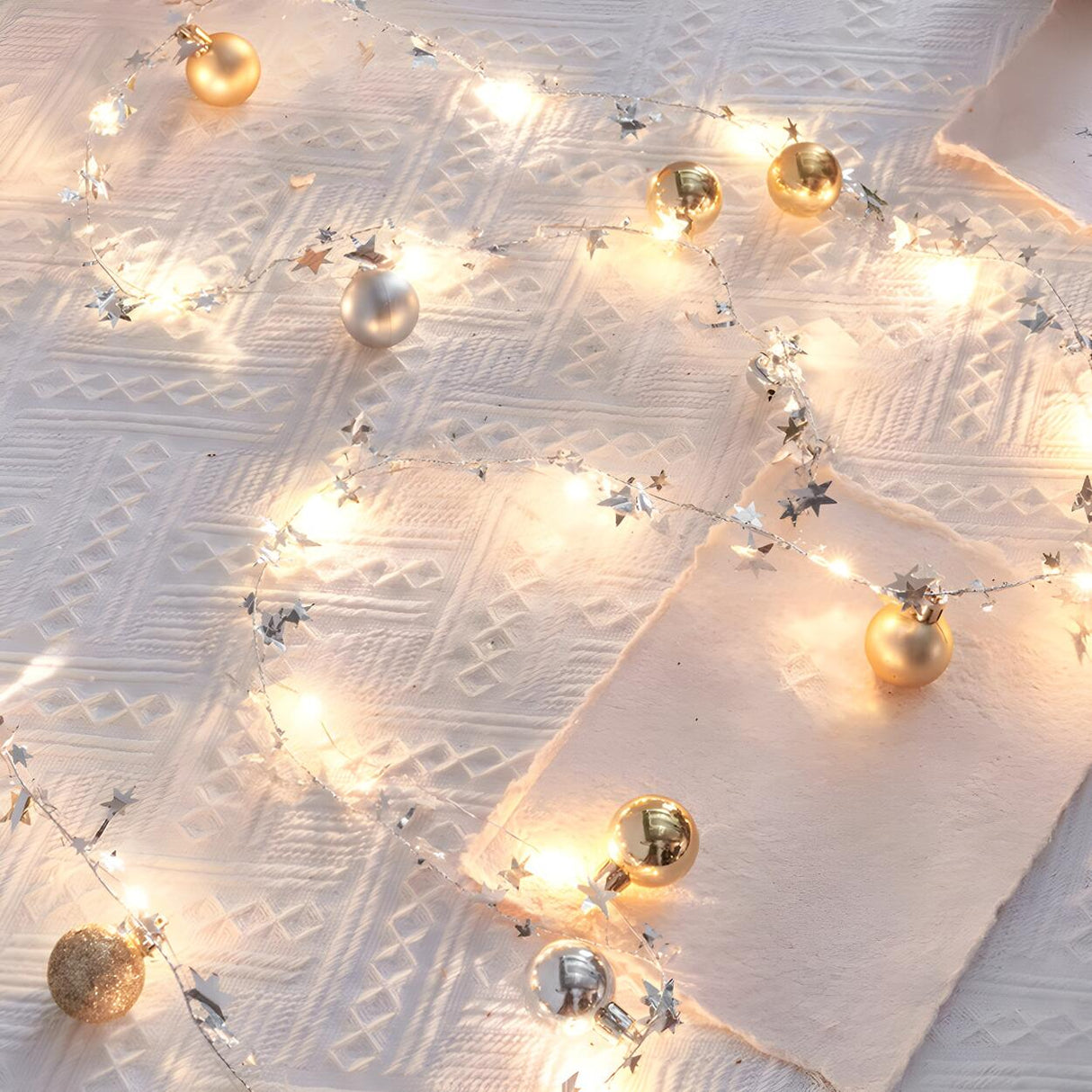 Natural Pinecone Brown String Lights with Berries Image - 8