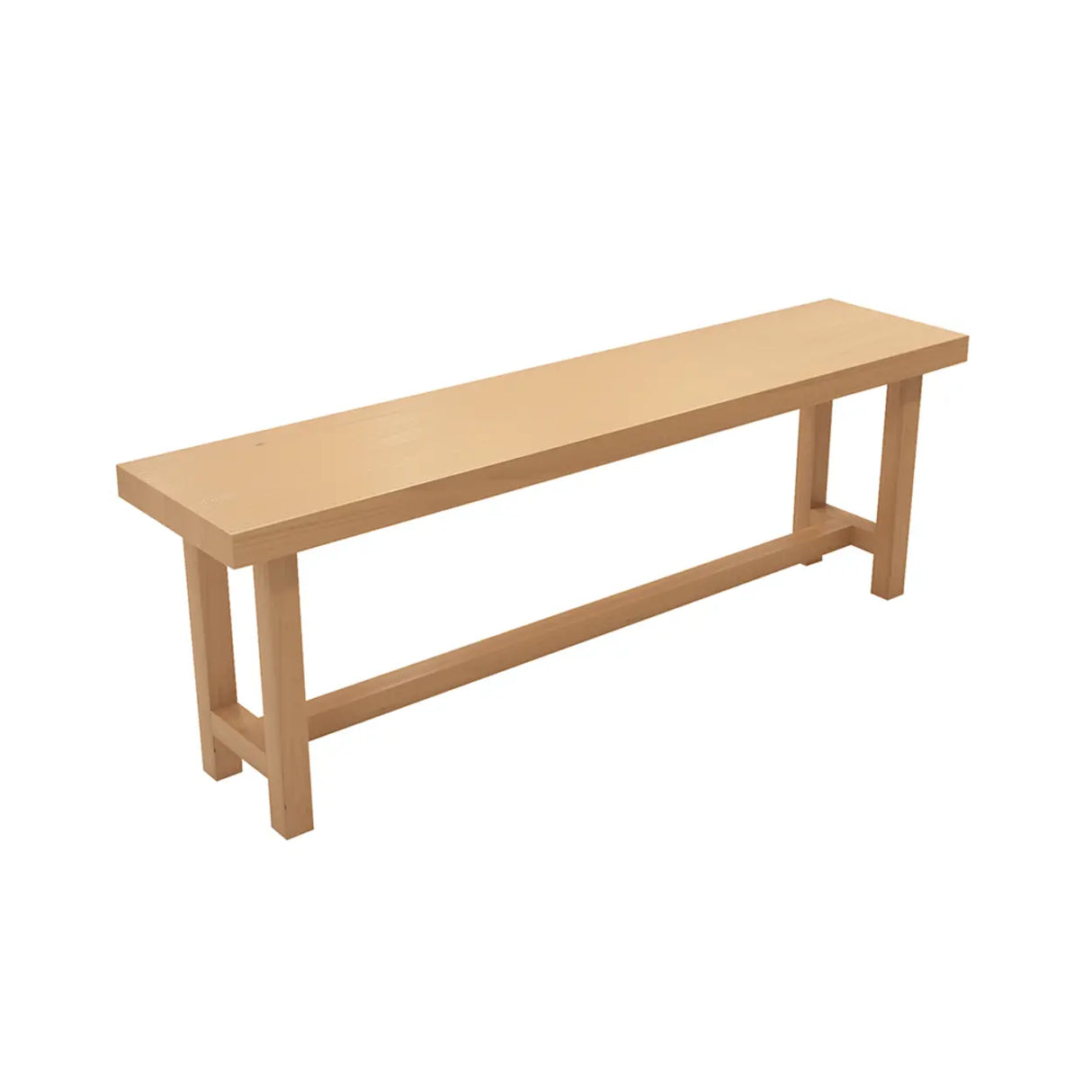 Natural Rectangle Wood Large Bar Table Footrest Image - 5