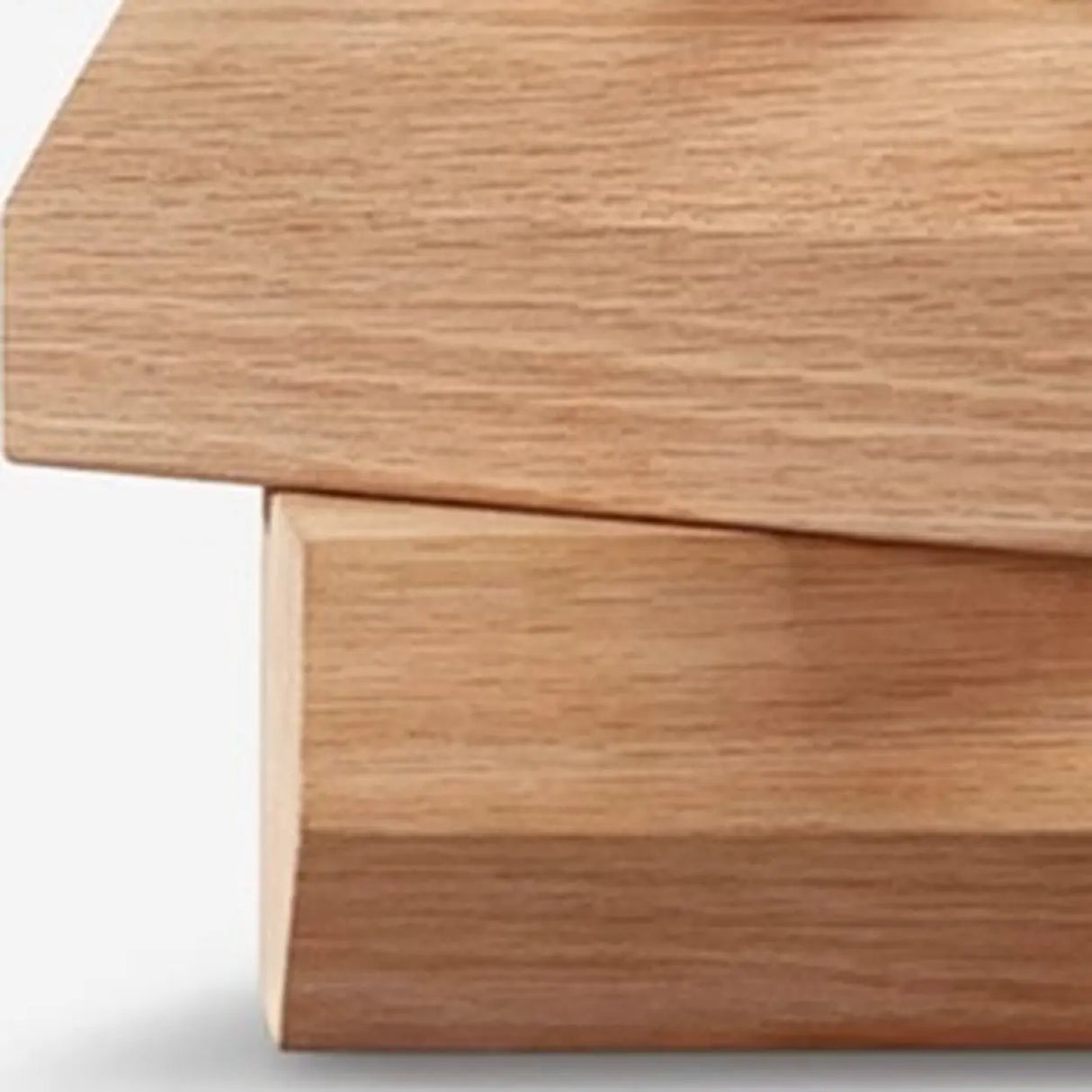 Natural Rectangle Wood Long Open Storage TV Stand Image - 9