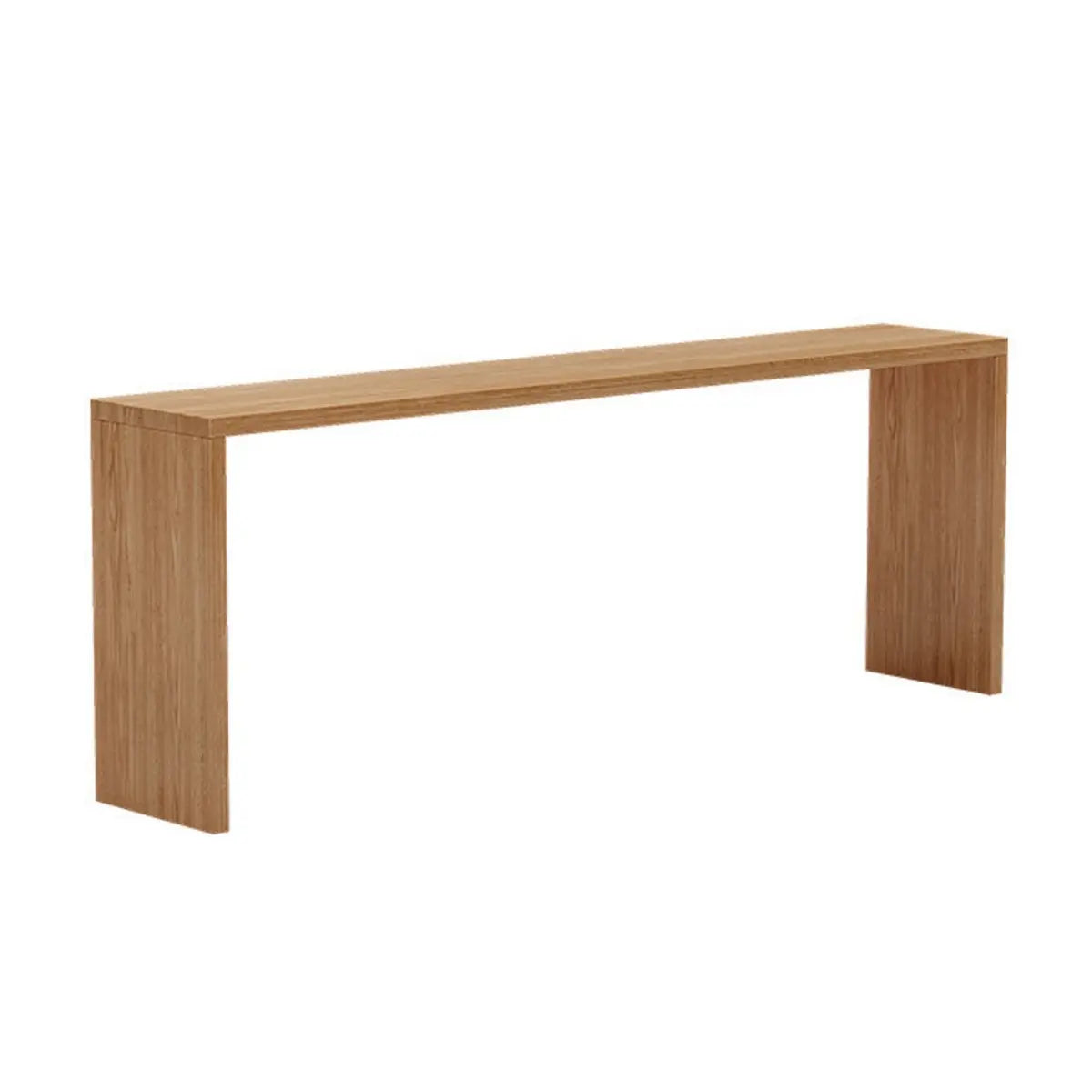 Natural Rectangular Wood Large Bar Table for Entertaining Image - 5
