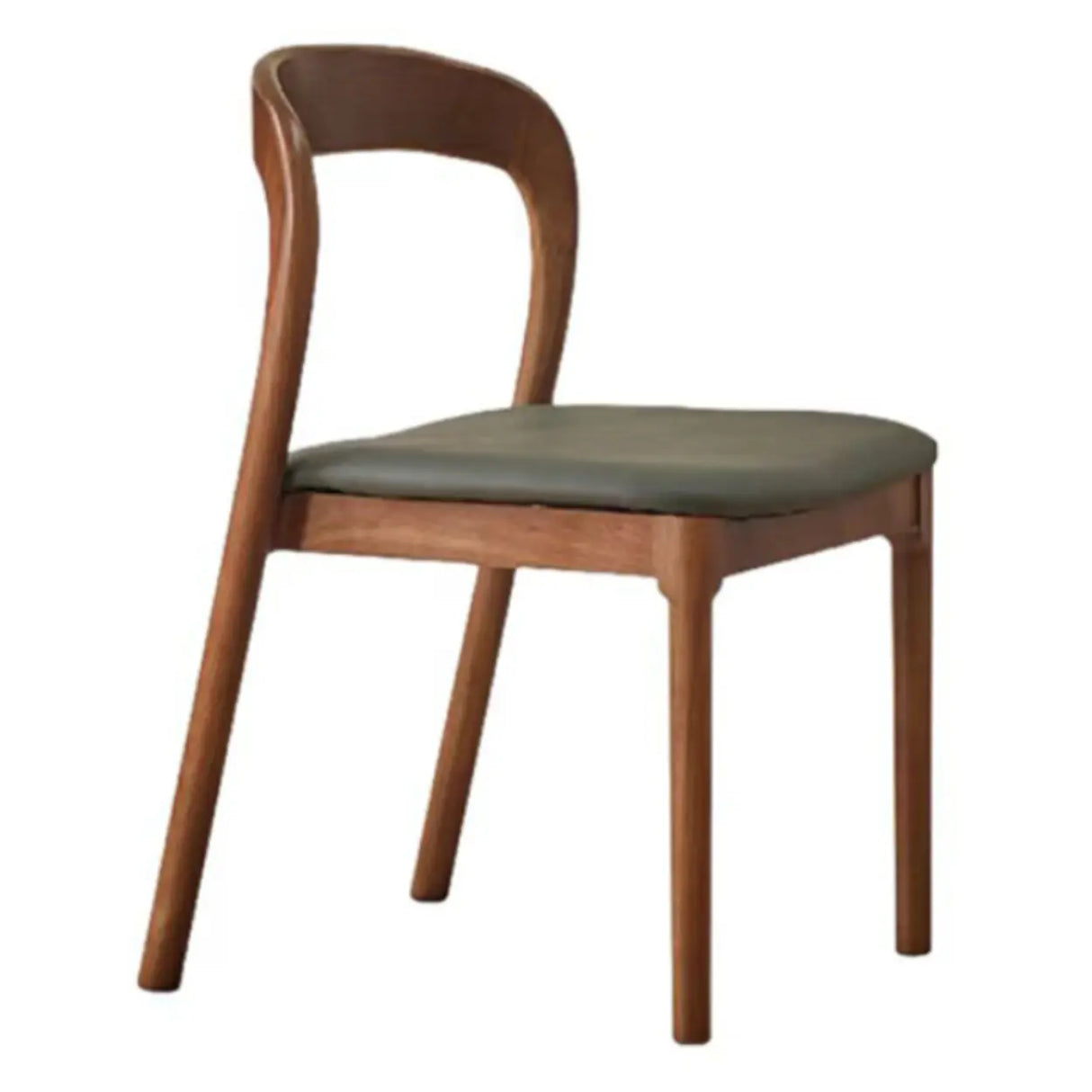 Natural Wood Braided Rope Seat Armless Dining Chair Image - 17