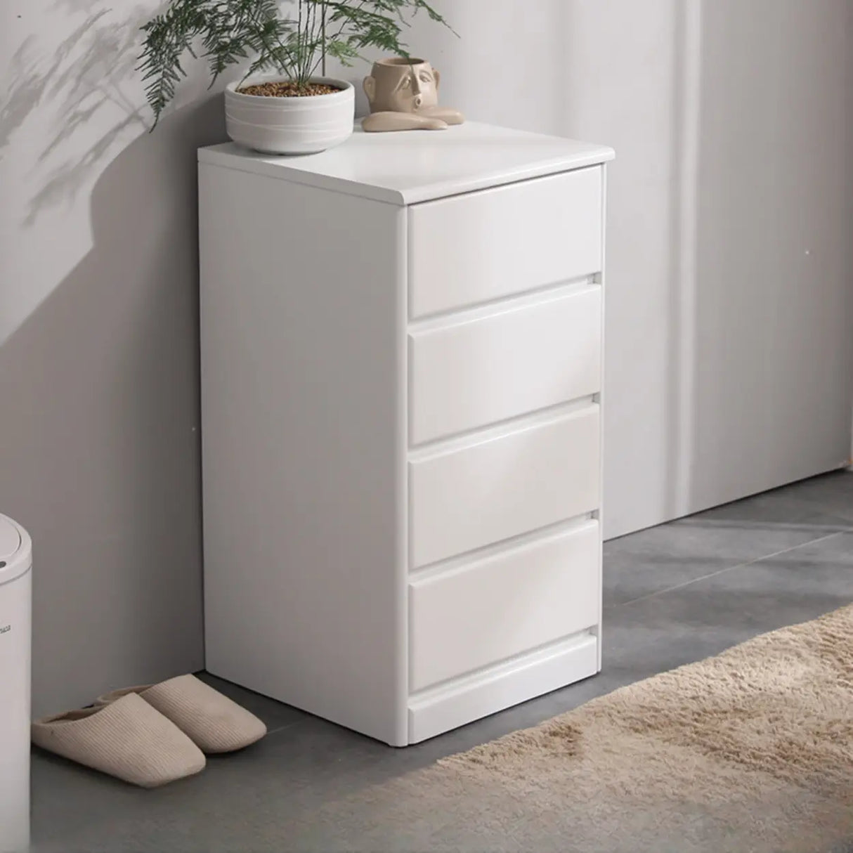 Natural Wood Vertical Filing Cabinet with Drawers Image - 18