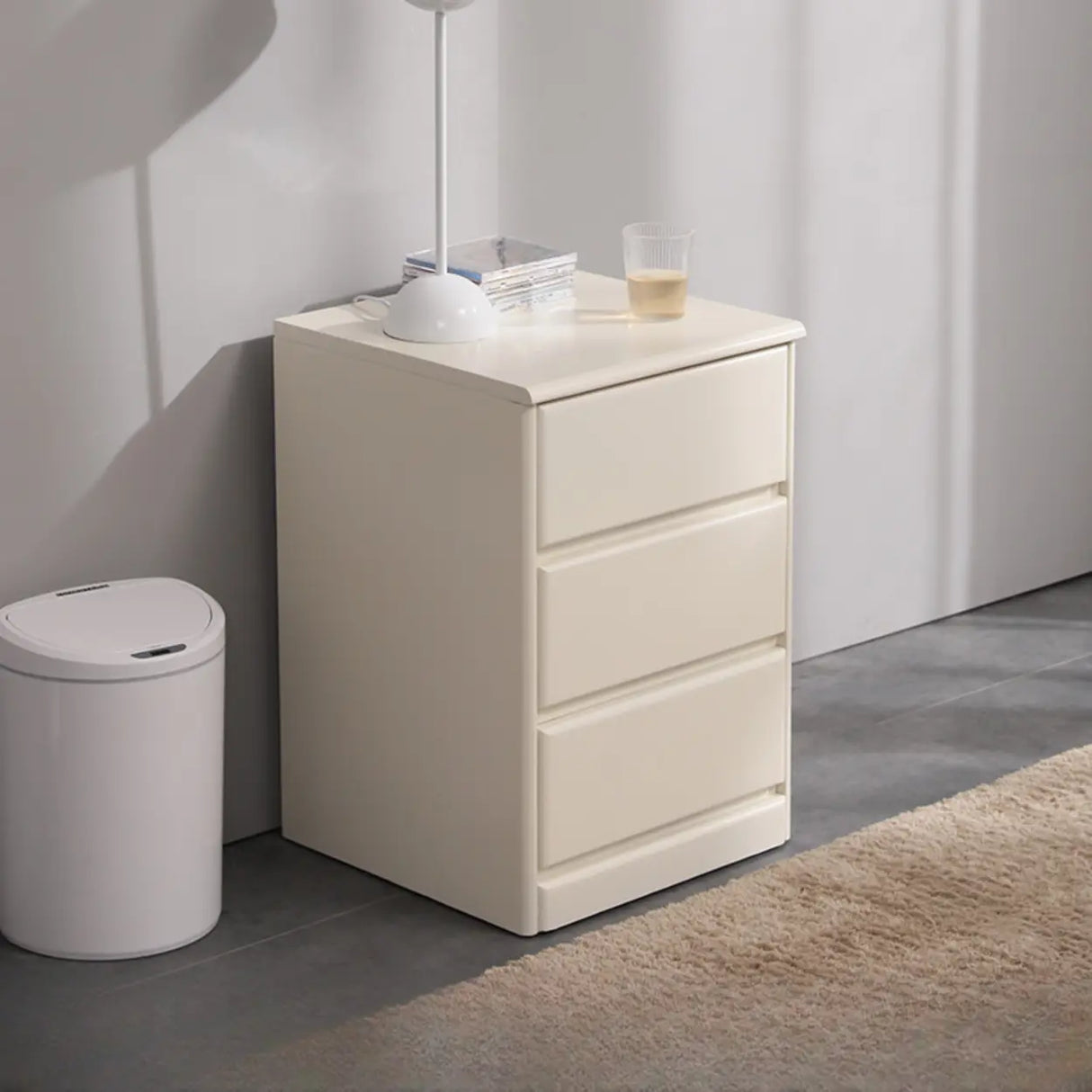 Natural Wood Vertical Filing Cabinet with Drawers Image - 21