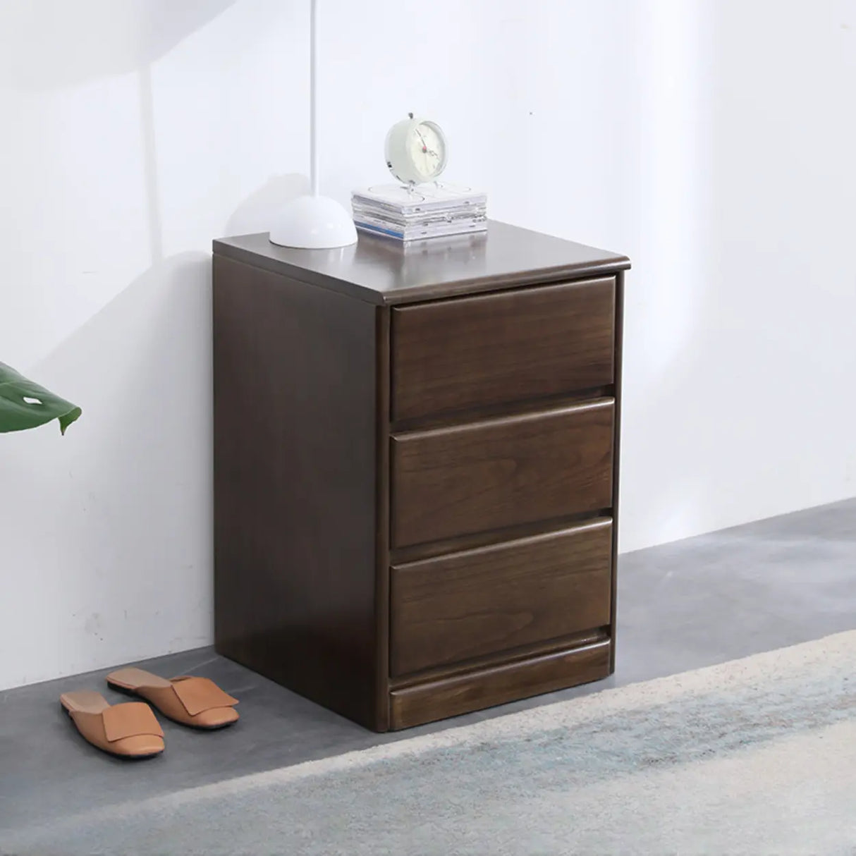 Natural Wood Vertical Filing Cabinet with Drawers Image - 25