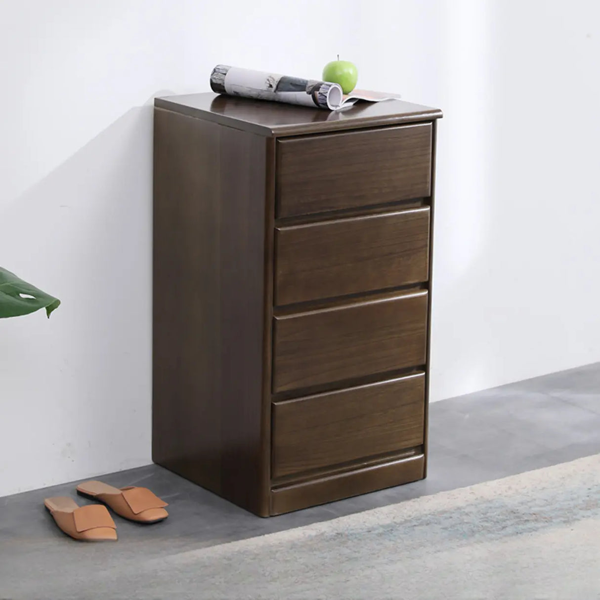 Natural Wood Vertical Filing Cabinet with Drawers Image - 26