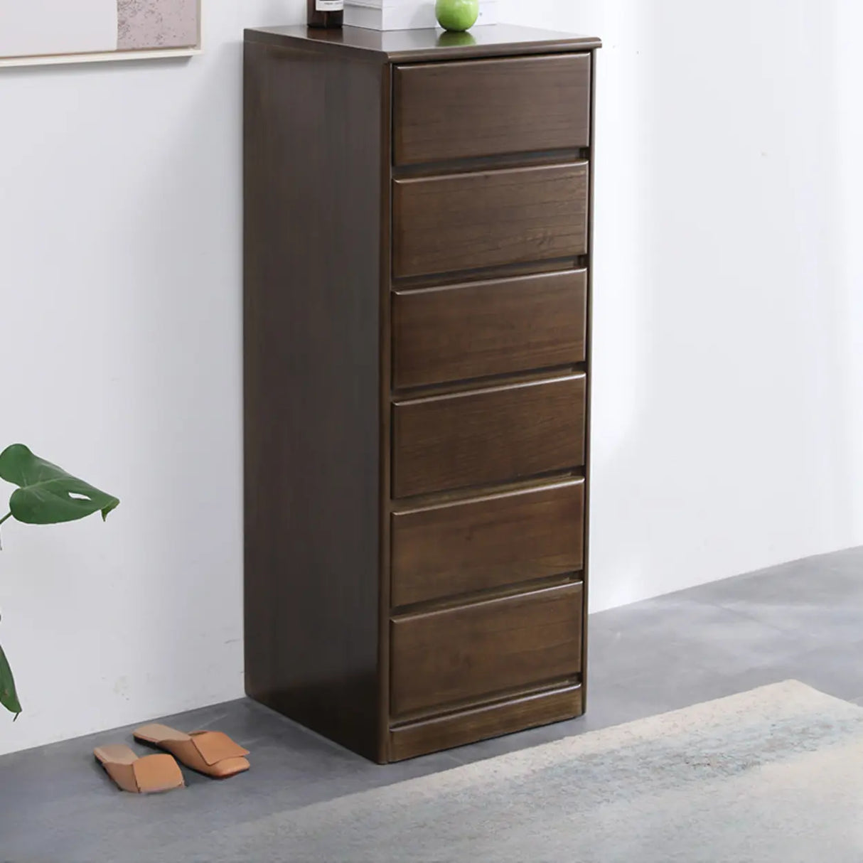 Natural Wood Vertical Filing Cabinet with Drawers Image - 28