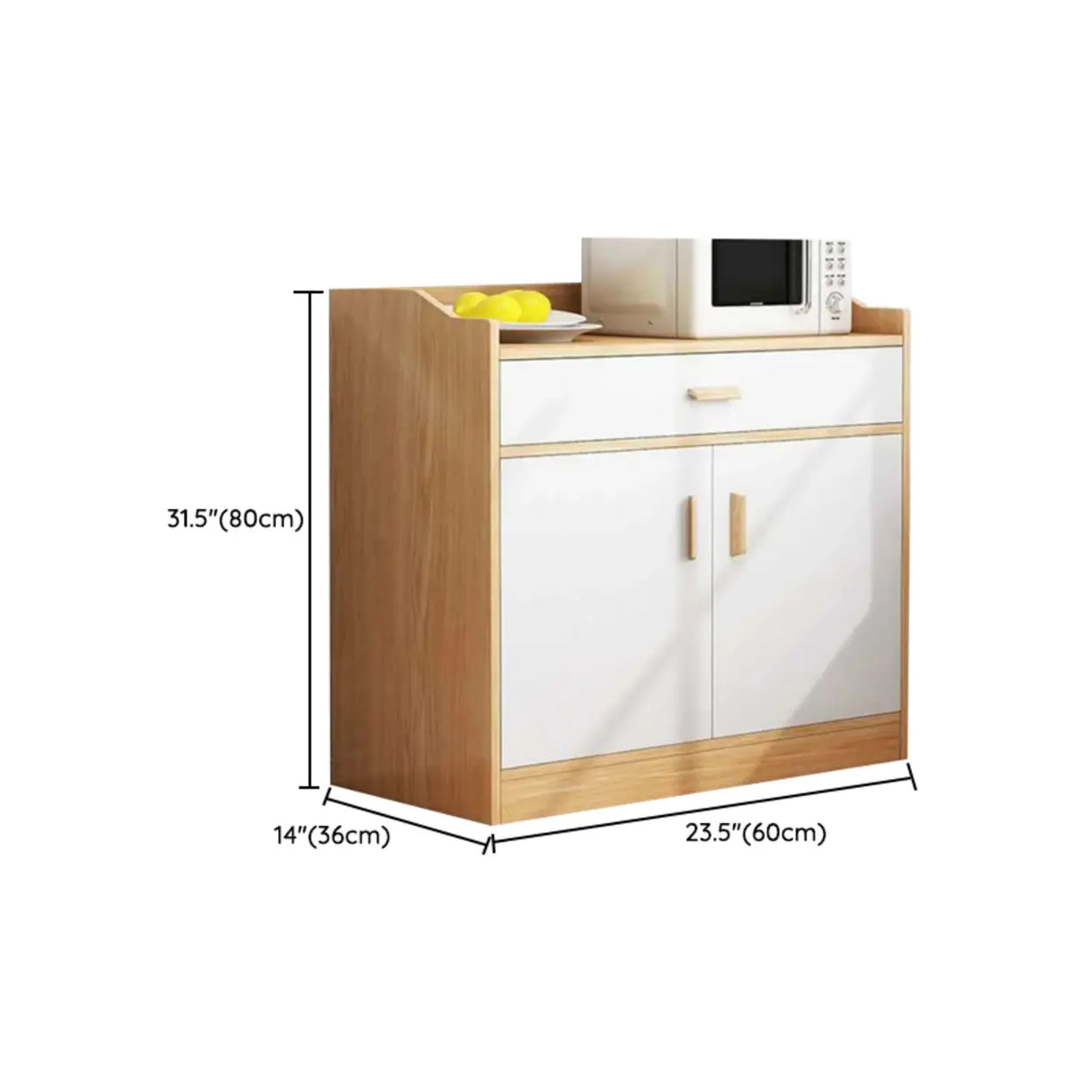 Natural Wood White Cabinets Shelves Open Storage Sideboard Image - 31