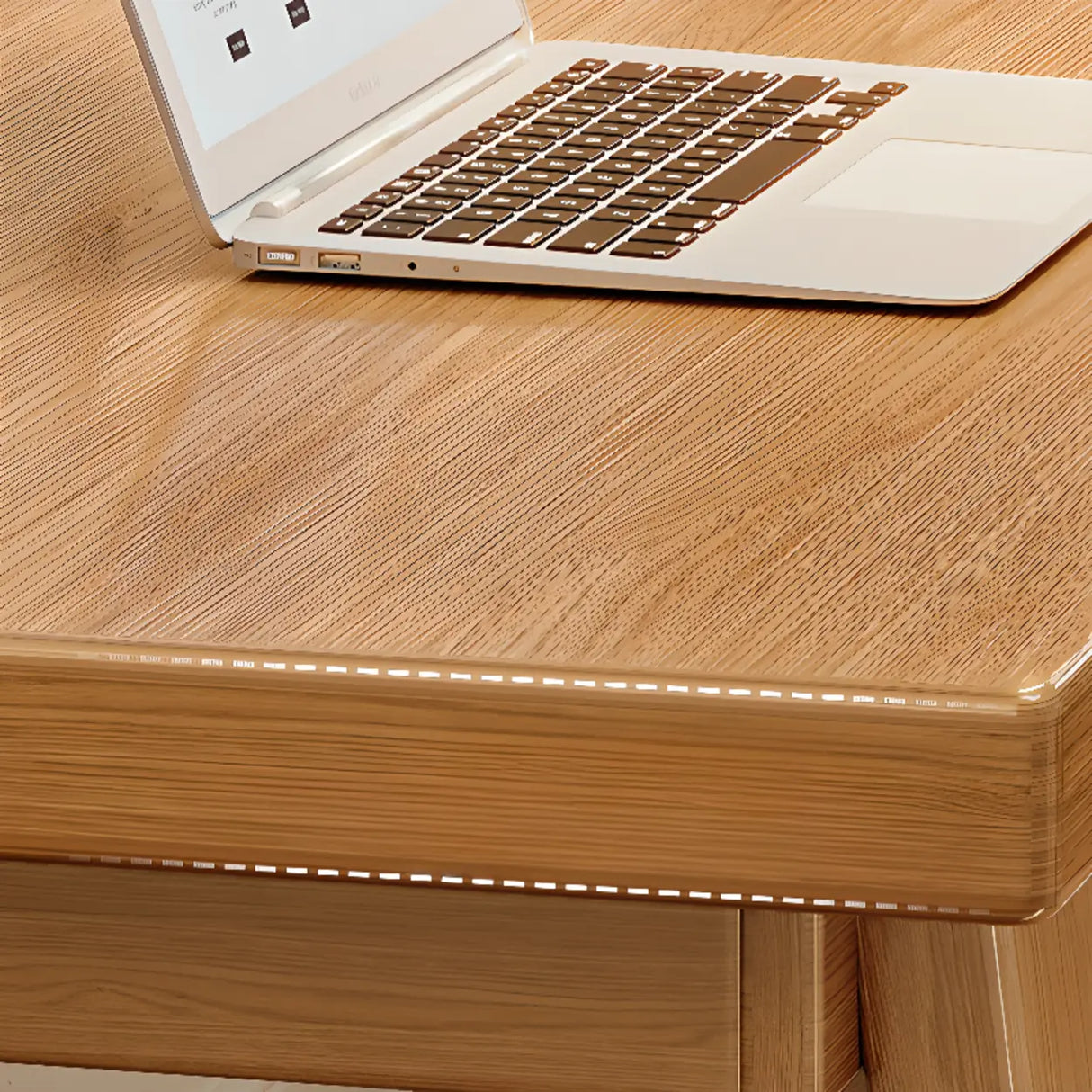 Natural Wooden Rectangular Sledge Desk for Home Use Image - 16