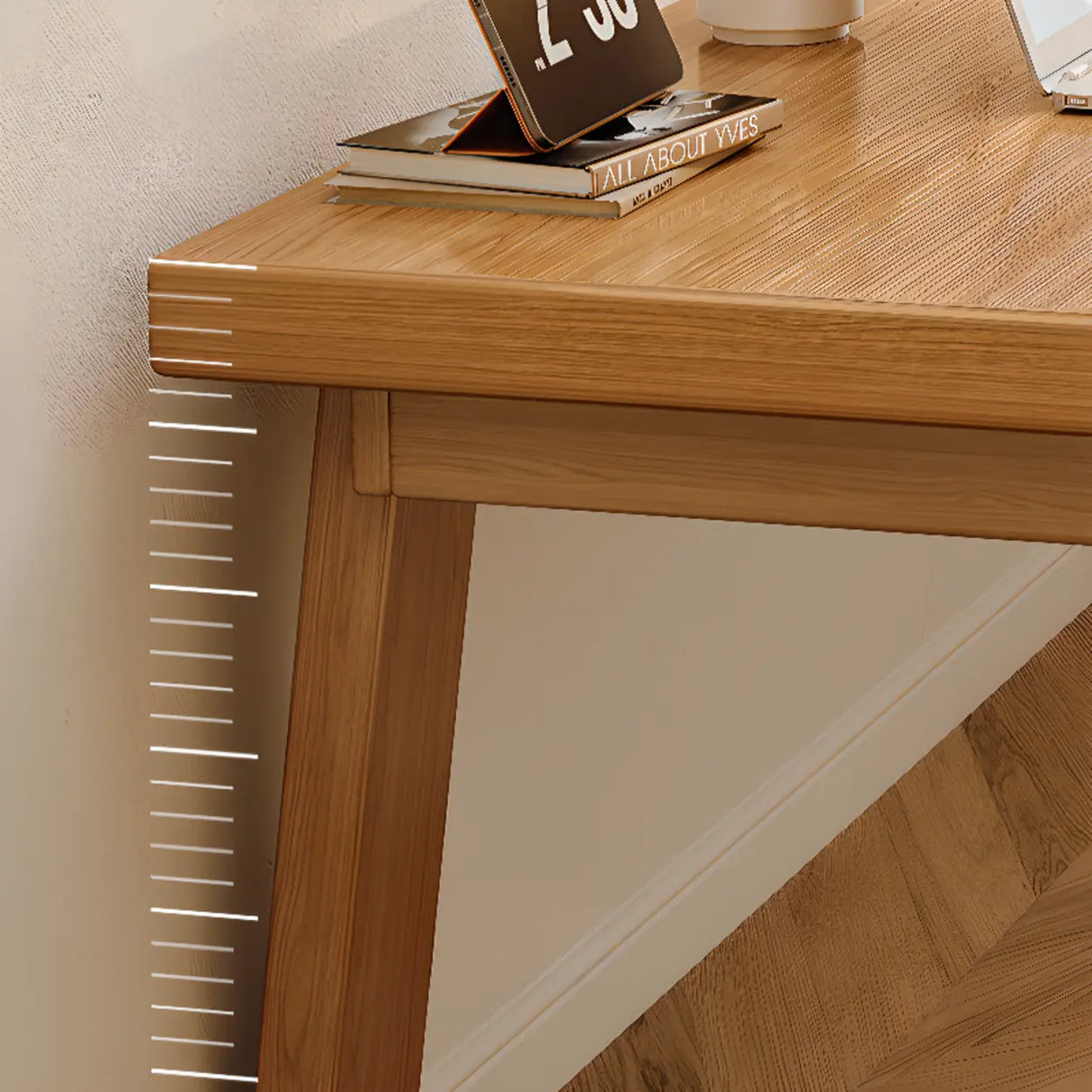Natural Wooden Rectangular Sledge Desk for Home Use Image - 17