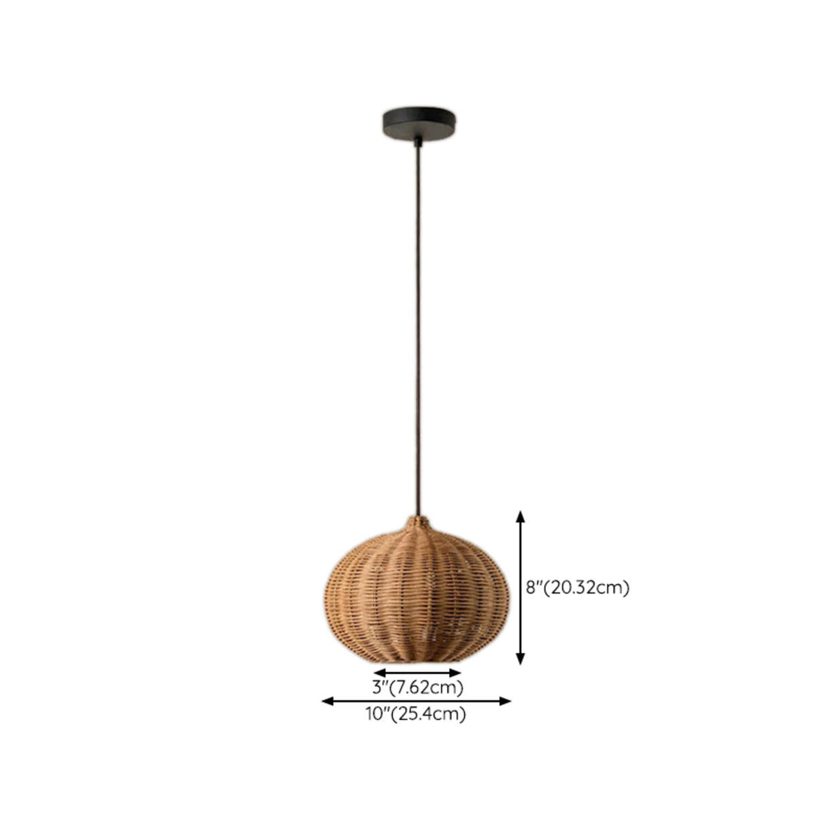 Natural Woven Barrel Rattan Pendant Light Set Image - 19