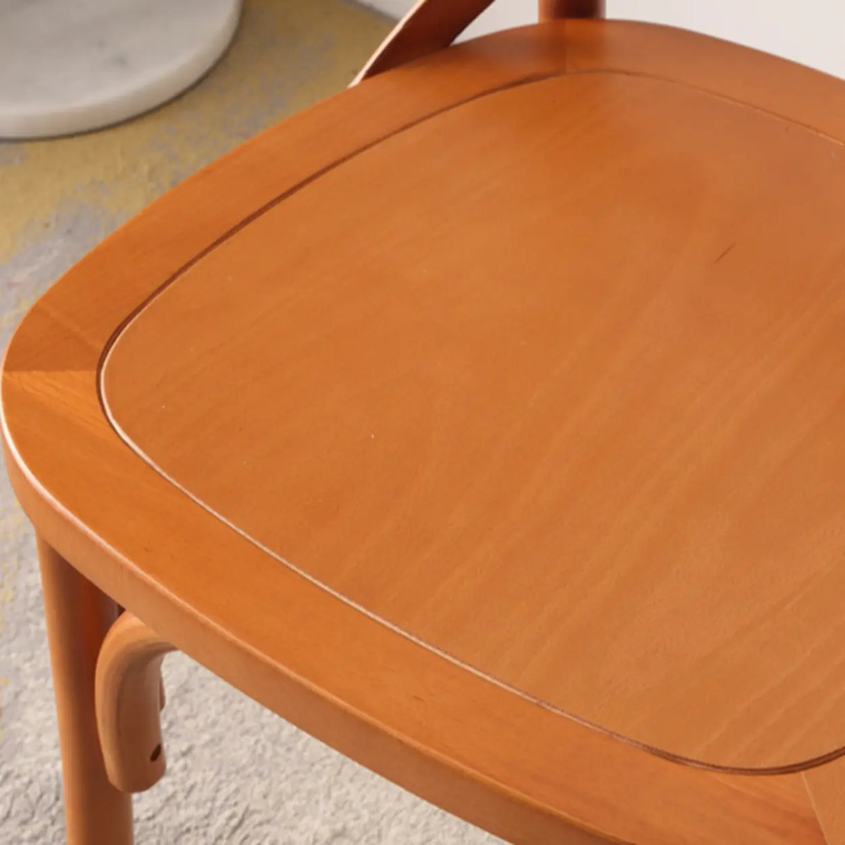 Natural Woven Wooden Cross-Back Beech Dining Chair Image - 13