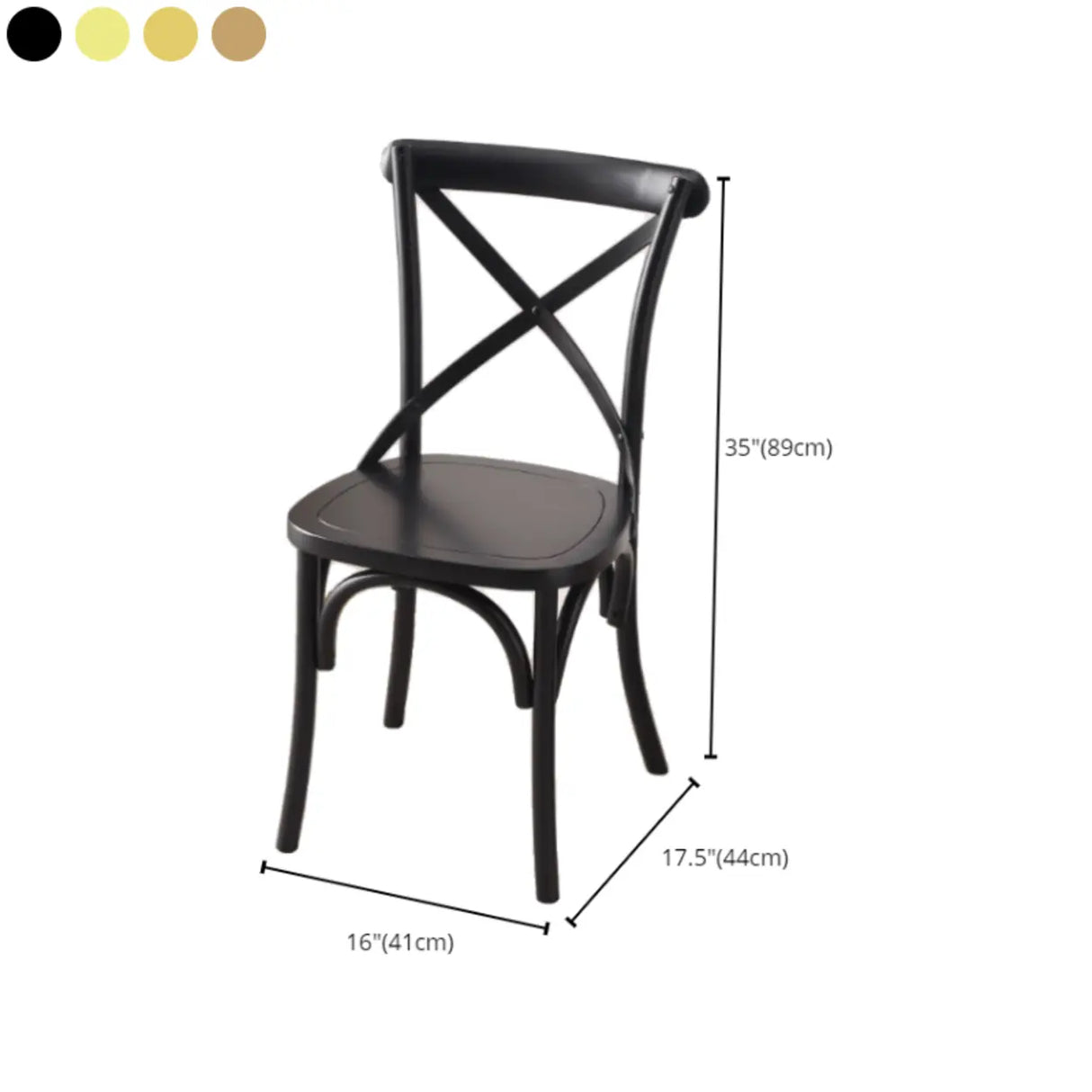 Natural Woven Wooden Cross-Back Beech Dining Chair Image - 19