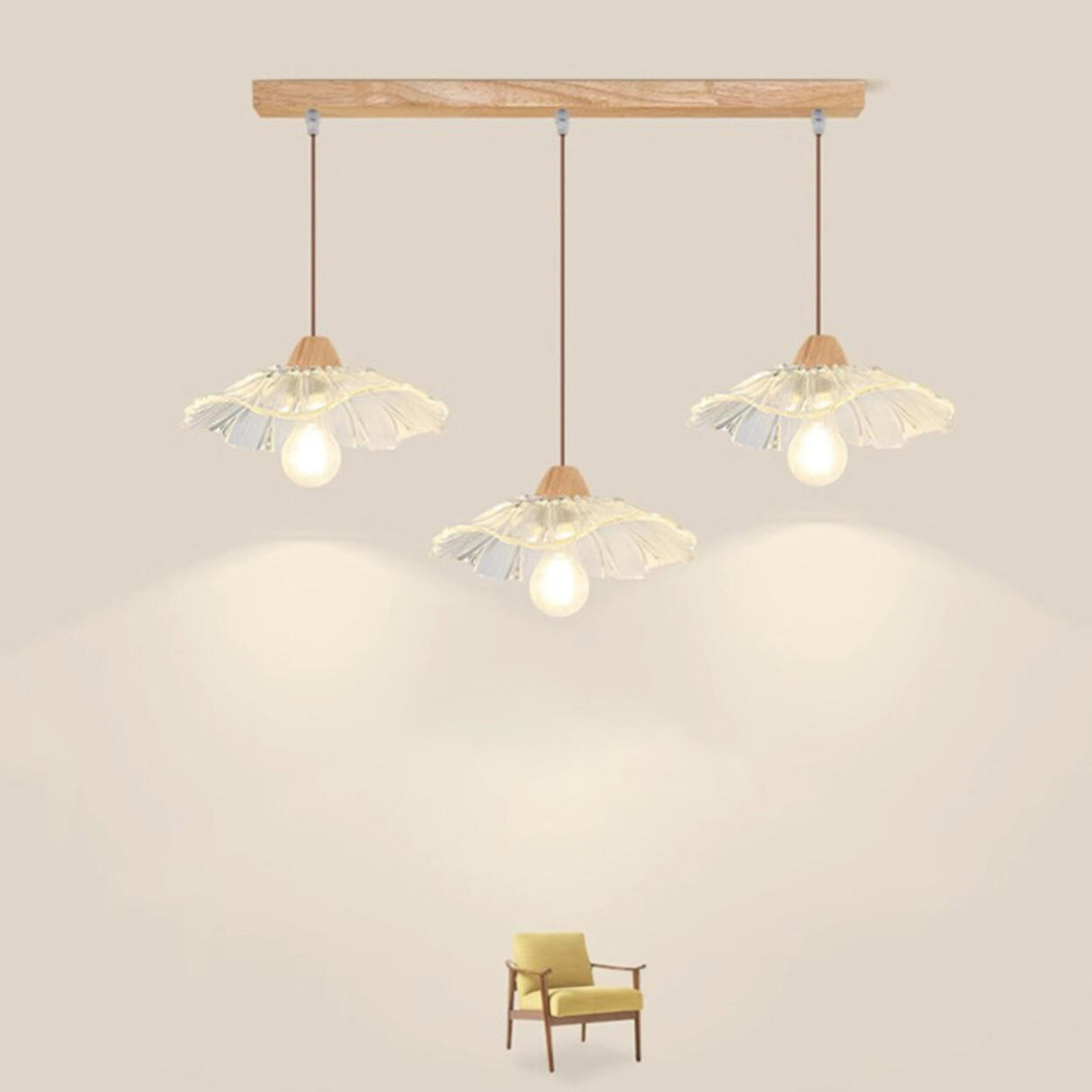 Nature 3-Light Adjustable Floral Island Pendant Light Image - 10