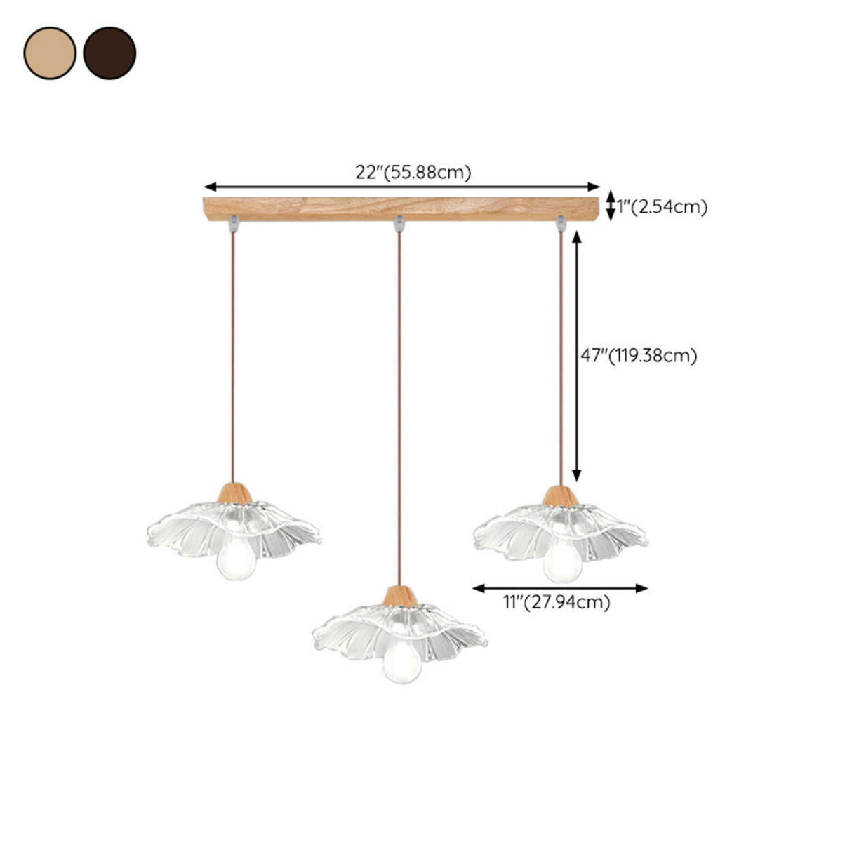 Nature 3-Light Adjustable Floral Island Pendant Light