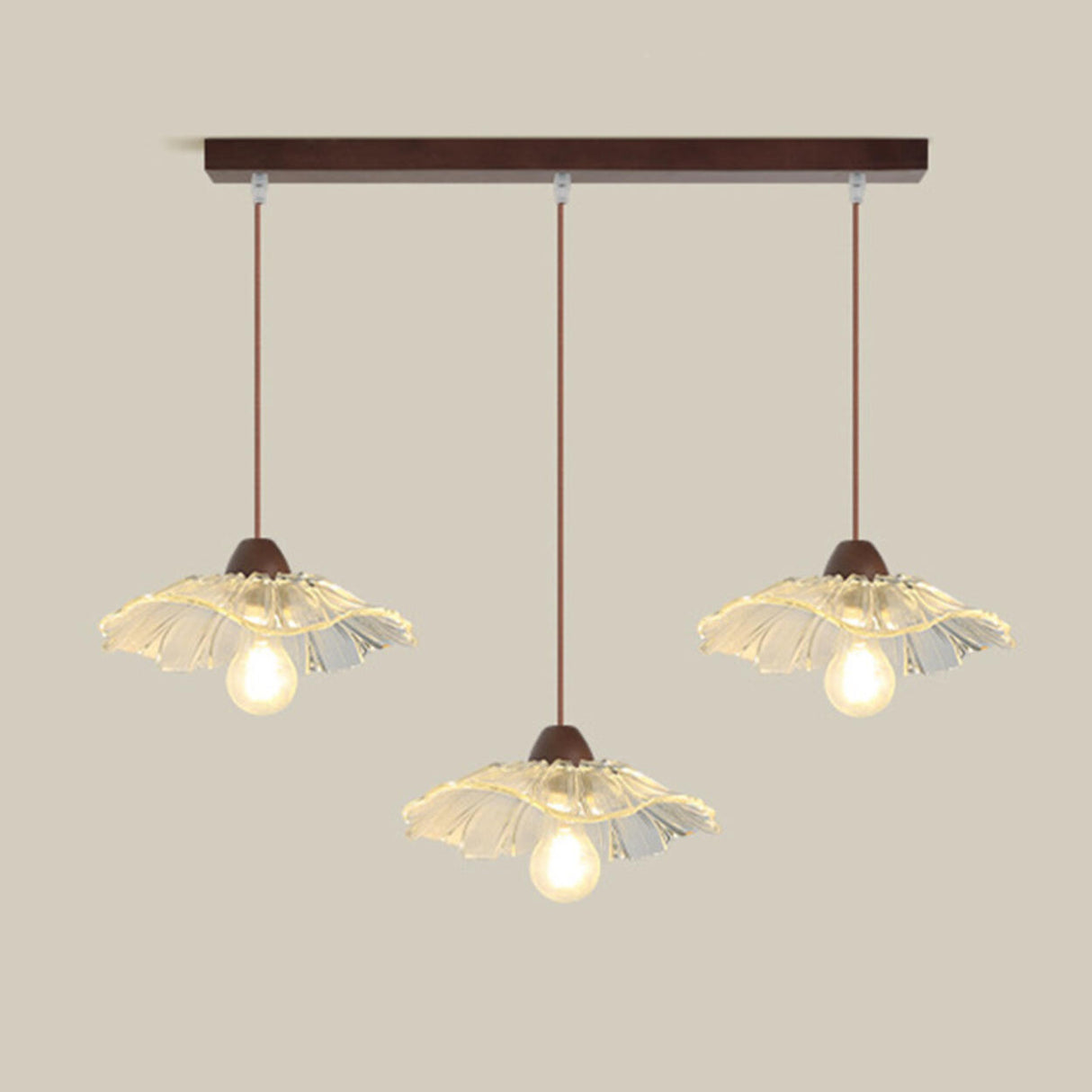 Nature 3-Light Adjustable Floral Island Pendant Light Image - 3