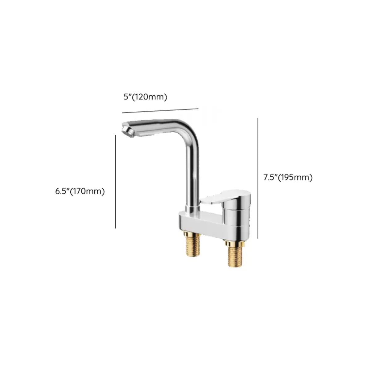 Nickel Brushed Copper High Arc Spout Bathroom Faucet