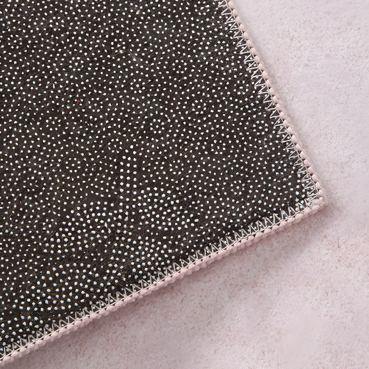 Nordic Abstract Rectangular Velvet Beige Area Rug Image - 10